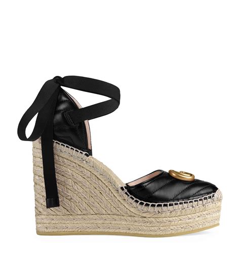 gucci wedge heel shoes|gucci espadrilles farfetch.